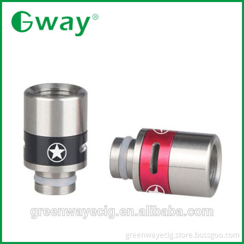 Latest wide bore 510 drip tip, 510 SS and aluminum new design star airflow control drip tip wholesale price